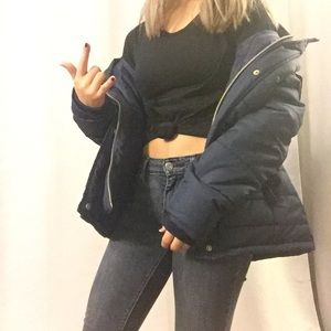 Navy winter coat from Macy’s